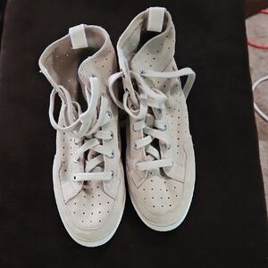 Coach Cream High-Top Sneakers‎